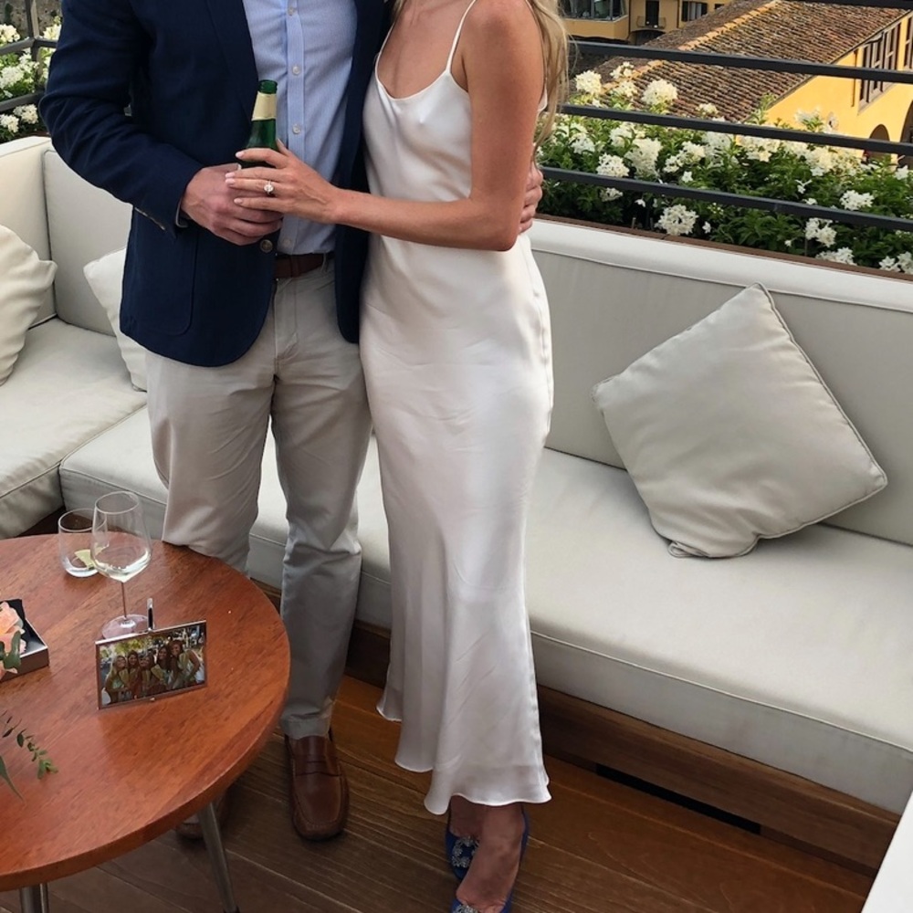 Stone Cold Fox White silk Midi Dress